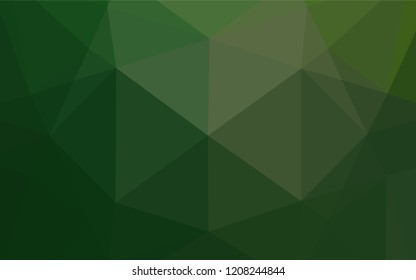 Dark Green vector abstract mosaic pattern. Brand new colored illustration in blurry style with gradient. Brand new style for your business design.