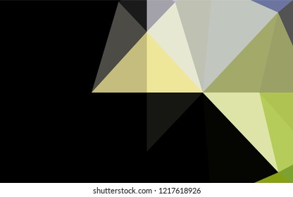 Dark Green vector abstract mosaic pattern. Colorful abstract illustration with gradient. Triangular pattern for your business design.