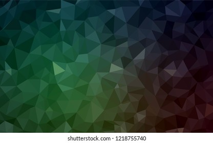 Dark Green vector abstract mosaic pattern. Modern abstract illustration with triangles. New template for your brand book.
