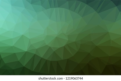 Dark Green vector abstract mosaic backdrop. An elegant bright illustration with gradient. The textured pattern can be used for background.