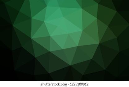 Dark Green vector abstract mosaic pattern. An elegant bright illustration with gradient. A completely new template for your business design.