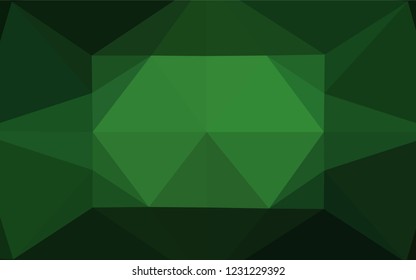 Dark Green vector abstract mosaic backdrop. Glitter abstract illustration with an elegant design. The elegant pattern can be used as part of a brand book.