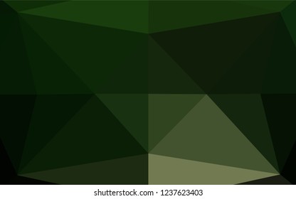 Dark Green vector abstract mosaic pattern. Brand new colored illustration in blurry style with gradient. A completely new design for your business.