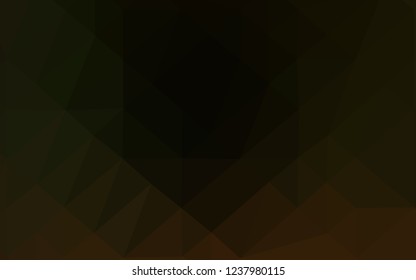 Dark Green vector abstract mosaic backdrop. Triangular geometric sample with gradient.  Textured pattern for background.