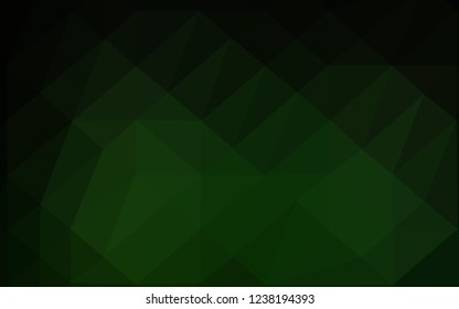 Dark Green vector abstract mosaic pattern. A vague abstract illustration with gradient. Textured pattern for background.