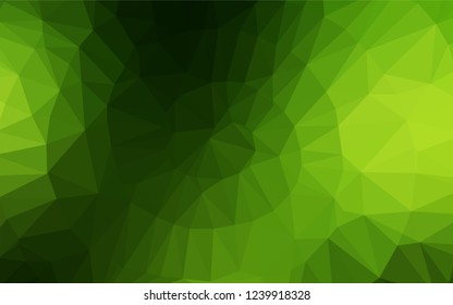 Dark Green vector abstract mosaic pattern. A sample with polygonal shapes. The polygonal design can be used for your web site.