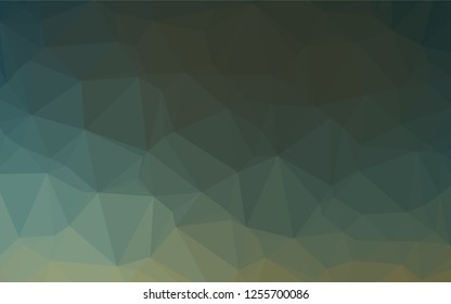Dark Green vector abstract mosaic backdrop. Triangular geometric sample with gradient.  Brand new design for your business.