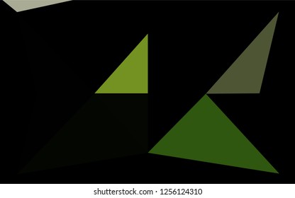 Dark Green vector abstract mosaic background. Colorful abstract illustration with gradient. The polygonal design can be used for your web site.