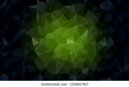 Dark Green vector abstract mosaic pattern. Colorful illustration in polygonal style with gradient. A new texture for your web site.