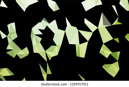 Dark Green vector abstract mosaic backdrop. Colorful abstract illustration with gradient. Triangular pattern for your business design.