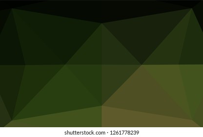 Dark Green vector abstract mosaic backdrop. A sample with polygonal shapes. The elegant pattern can be used as part of a brand book.