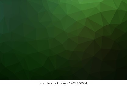 Dark Green vector abstract mosaic backdrop. A completely new color illustration in a vague style. The completely new template can be used for your brand book.