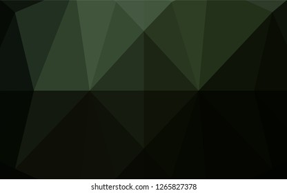 Dark Green vector abstract mosaic backdrop. Colorful abstract illustration with gradient. Brand new style for your business design.