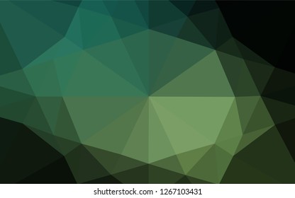 Dark Green vector abstract mosaic backdrop. Brand new colored illustration in blurry style with gradient. The elegant pattern can be used as part of a brand book.
