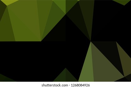 Dark Green vector abstract mosaic backdrop. A vague abstract illustration with gradient. A completely new design for your business.