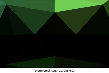 Dark Green vector abstract mosaic background. Creative illustration in halftone style with gradient. Brand new style for your business design.