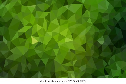 Dark Green vector abstract mosaic background. Modern abstract illustration with triangles. New template for your brand book.