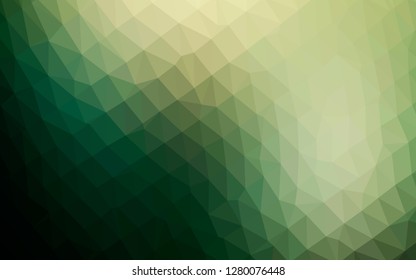 Dark Green vector abstract mosaic pattern. Modern geometrical abstract illustration with gradient. Brand new design for your business.