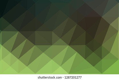 Dark Green vector abstract mosaic pattern. Colorful illustration in abstract style with gradient. Template for a cell phone background.