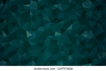 Dark Green vector abstract mosaic background. A completely new color illustration in a polygonal style. Pattern for a brand book's backdrop.