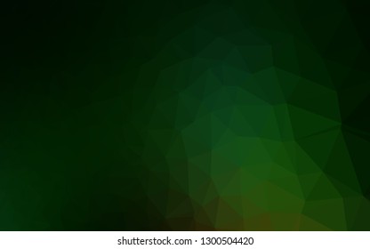 Dark Green vector abstract mosaic backdrop. A vague abstract illustration with gradient. Completely new design for your business.