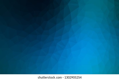Dark Green vector abstract mosaic background. Shining colorful illustration with triangles. Completely new template for your banner.