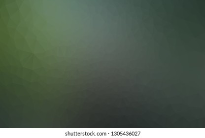 Dark Green vector abstract mosaic pattern. Geometric illustration in Origami style with gradient. Completely new template for your business design.