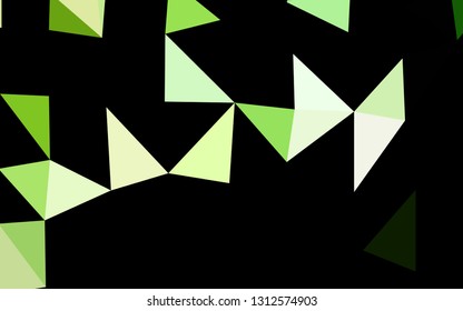 Dark Green vector abstract mosaic background. A sample with polygonal shapes. Textured pattern for background.