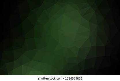 Dark Green vector abstract mosaic backdrop. Modern geometrical abstract illustration with gradient. Textured pattern for background.
