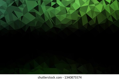 Dark Green vector abstract mosaic background. Shining colored illustration in a Brand new style. Template for a cell phone background.