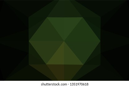 Dark Green vector abstract mosaic pattern. Glitter abstract illustration with an elegant design. The elegant pattern can be used as part of a brand book.