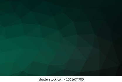 Dark Green vector abstract mosaic backdrop. An elegant bright illustration with gradient. New texture for your design.