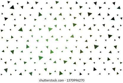 Dark Green vector  abstract mosaic backdrop. Shining colorful illustration with triangles. Brand new design for your business.