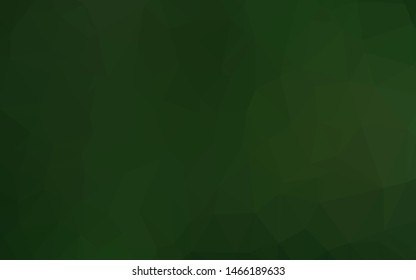 Dark Green vector abstract mosaic backdrop. Brand new colorful illustration in with gradient. Template for a cell phone background.