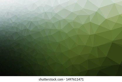 Dark Green vector abstract mosaic backdrop. Colorful abstract illustration with gradient. Brand new design for your business.