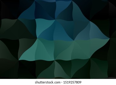 Dark Green vector abstract mosaic background. Glitter abstract illustration with an elegant triangles. Textured pattern for your backgrounds.