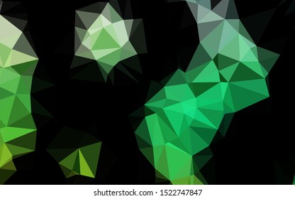Dark Green vector abstract mosaic pattern. A completely new color illustration in a vague style. Elegant pattern for a brand book.