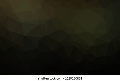 Dark Green vector abstract mosaic background. Colorful illustration in Origami style with gradient.  The best triangular design for your business.