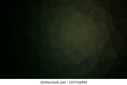 Dark Green vector abstract mosaic backdrop. An elegant bright illustration with gradient. Polygonal design for your web site.