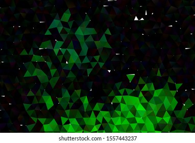 Dark Green vector abstract mosaic backdrop. An elegant bright illustration with gradient. Completely new design for your business.