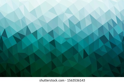 Dark Green vector abstract mosaic background. Colorful illustration in abstract style with gradient. Elegant pattern for a brand book.