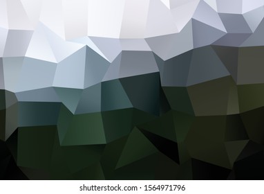 Dark Green vector abstract mosaic background. Shining colored illustration in a Brand new style. Polygonal design for your web site.
