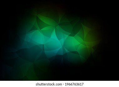 Dark Green vector abstract mosaic backdrop. A sample with polygonal shapes. Triangular pattern for your design.
