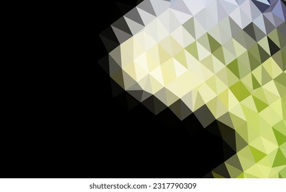 Dark Green vector abstract mosaic pattern. Geometric illustration in Origami style with gradient. Textured pattern for background.