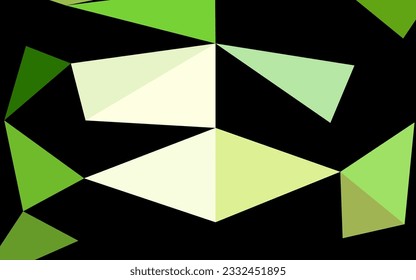 Dark Green vector abstract mosaic pattern. Brand new colorful illustration in with gradient. The best triangular design for your business.