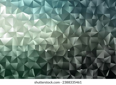 Dunkelgrüner, abstrakter Mosaikhintergrund. Dreieckige geometrische Probe mit Farbverlauf.  Polygonal Design für Ihre Website.