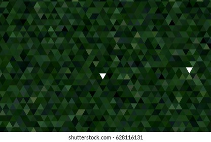 Dark Green vector abstract mosaic template. Creative illustration in halftone style with gradient. Brand-new style for your business design.