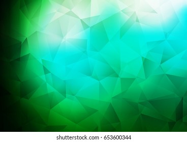 Dark Green vector abstract mosaic template. Creative geometric illustration in Origami style with gradient. The polygonal design can be used for your web site.