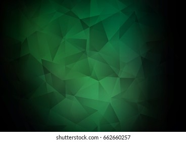 Dark Green vector abstract mosaic background. A vague abstract illustration with gradient. The elegant pattern can be used as part of a brand book.