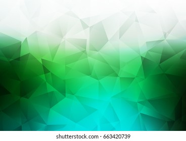 Dark Green vector abstract mosaic pattern. Colorful illustration in abstract style with gradient. The completely new template can be used for your brand book.